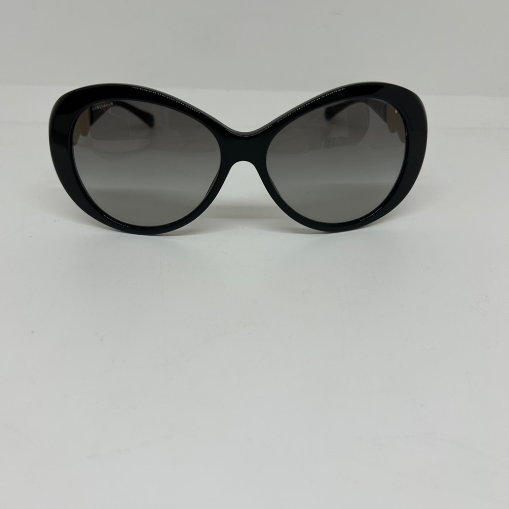 Versace Black Oversized Cat-Eye Sunglasses with Gradient Lenses